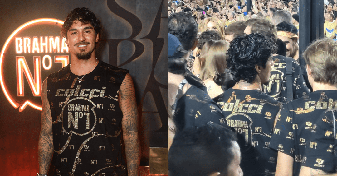 Gabriel Medina em camarote na Marquês de Sapucaí, no Rio de Janeiro. 08/03/2025