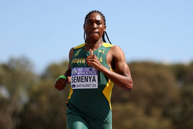 2023 World Cross Country Championships BATHURST, AUSTRALIA - FEBRUARY 18: Caster Semenya of Team South Africa competes in the Mixed Relay race during the 2023 World Cross Country Championships at Mount Panorama on February 18, 2023 in Bathurst, Australia.