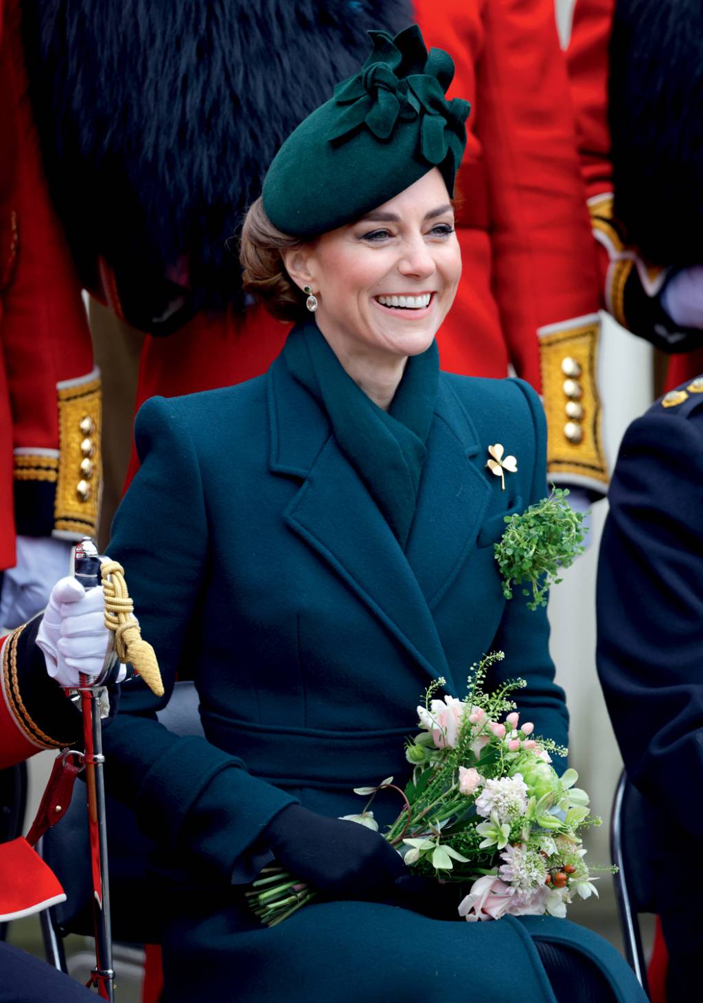 The Princess Of Wales Attends The 2025 Irish Guards’ St. Patrick’s Day Parade LONDON, UNITED KINGDOM - Catherine, Princess of Wales (in her role as Colonel of the Irish Guards) attends the 2025 St. Patrick's Day Parade at Wellington Barracks on March 17, 2025 in London, England. Photo by Max Mumby/Indigo/Getty Images