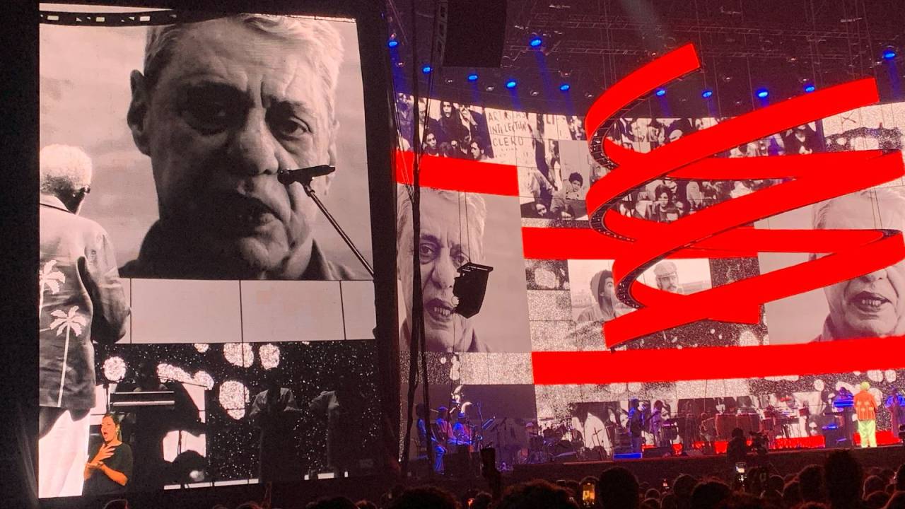 O protesto político em show de Gilberto Gil no Rio