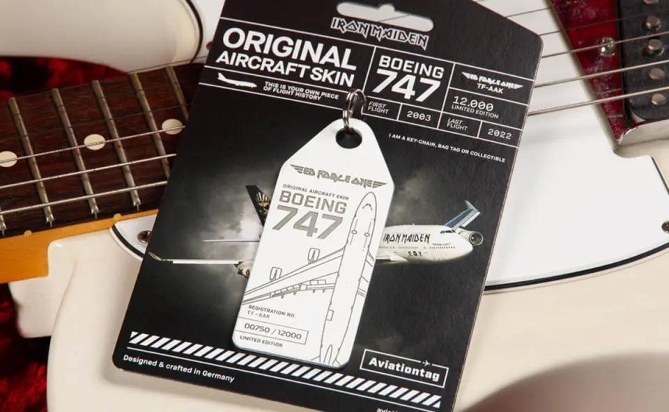 Tag feita com fuselagem de avião do Iron Maiden é colocada à venda