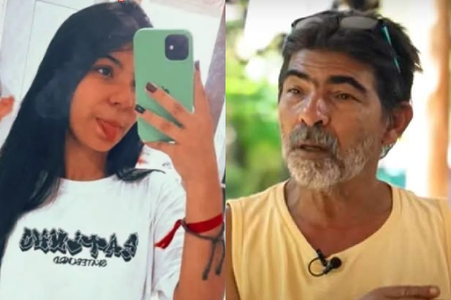 A adolescente Vitória Regina Sousa, morta em Cajamar (SP) na última semana; e o pai da vítima, Carlos Alberto Sousa