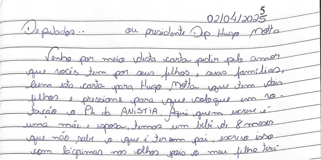 CARTA PARA HUGO MOTTA carta