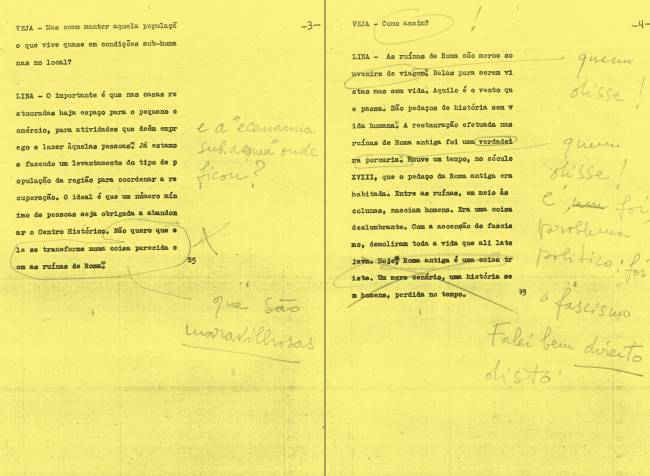 LINAfacsimile2 O traço do arquiteto: dizendo não ter dito o que evidentemente disse e foi gravado