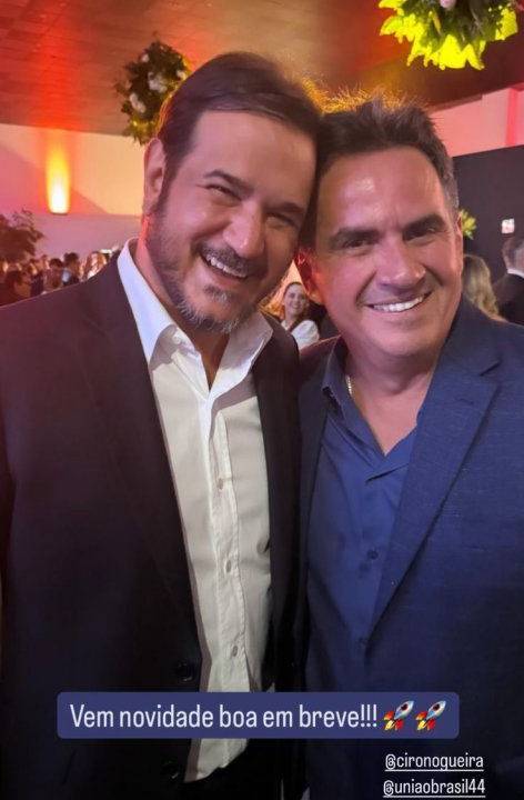 Os presidentes do União Brasil, Antonio Rueda, e do PP, Ciro Nogueira