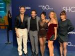 João Vicente, Humberto Carrão, Bella Campos, Paolla Oliveira e Alice Wegmann na festa de 60 anos da Globo