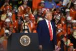 Donald Trump na Usina Mon Valley Works-Irvin, da U.S. Steel, em West Mifflin, Pensilvânia