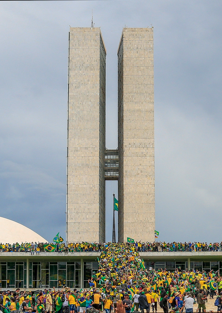 BRAZIL-POLITICS-BOLSONARO-SUPPORTERS-DEMONSTRATION PRESSÃO - Invasão ao Legislativo em janeiro de 2023: capital federal terá manifestação no próximo dia 7