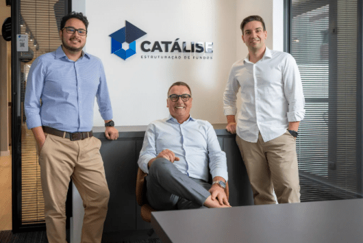 Marcelo Aoki, André Fauth e Bruno Lage, sócios da Catálise