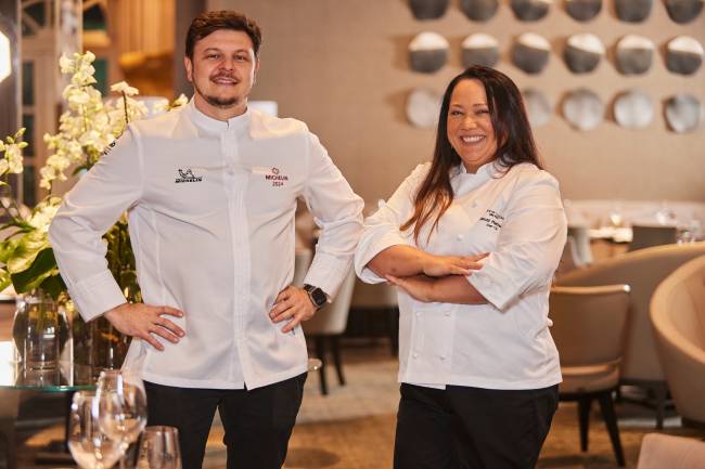 Leo Cristofoli Os chefs Filipe Rizzato e Neusi Machado, do Tangará Jean-Georges