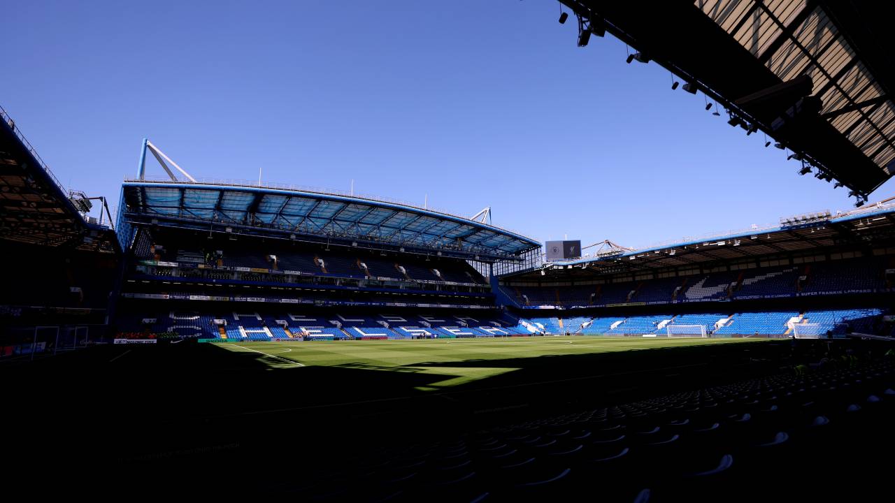 LONDON, ENGLAND - MAY 10: General view inside the stadium prior to the Barclays Women's Super League match between Chelsea FC and Liverpool FC at Stamford Bridge on May 10, 2025 in London, England. (Photo by Morgan Harlow - The FA/The FA via Getty Images)