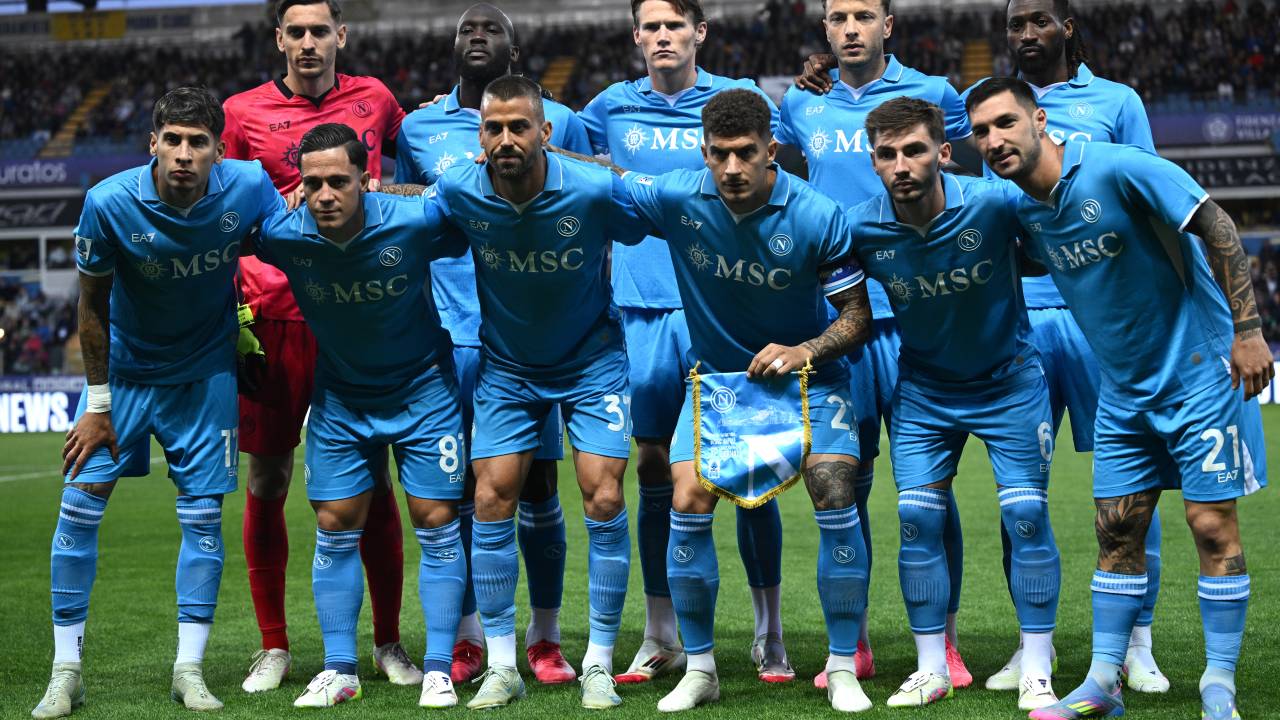 PARMA, ITALY - MAY 18: team of Napoli during the Serie A match between Parma and Napoli at Stadio Ennio Tardini on May 18, 2025 in Parma, Italy. (Photo by Image Photo Agency/Getty Images)