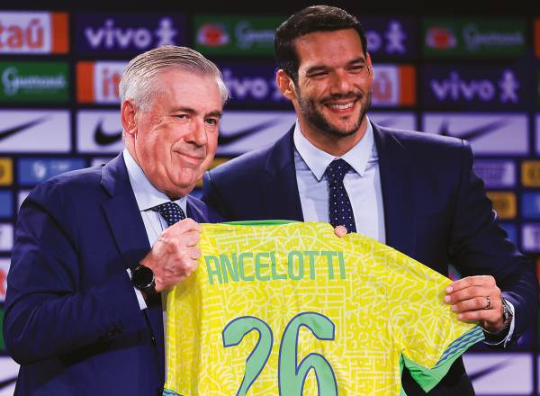 Carlo Ancelotti e Samir Xaud