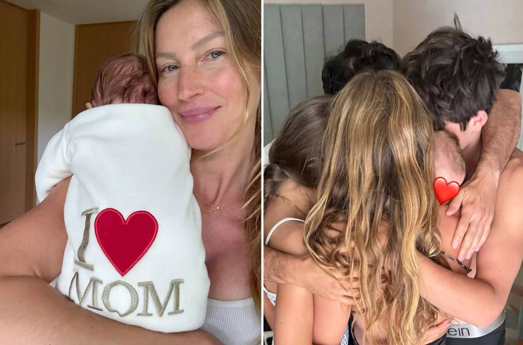 Gisele Bündchen explica sumiço das redes sociais em foto do terceiro filho