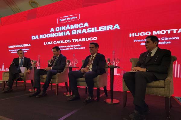 Hugo Motta, Ciro Nogueira e Luiz Carlos Trabucco participam do Fórum VEJA Brazil Insights NY