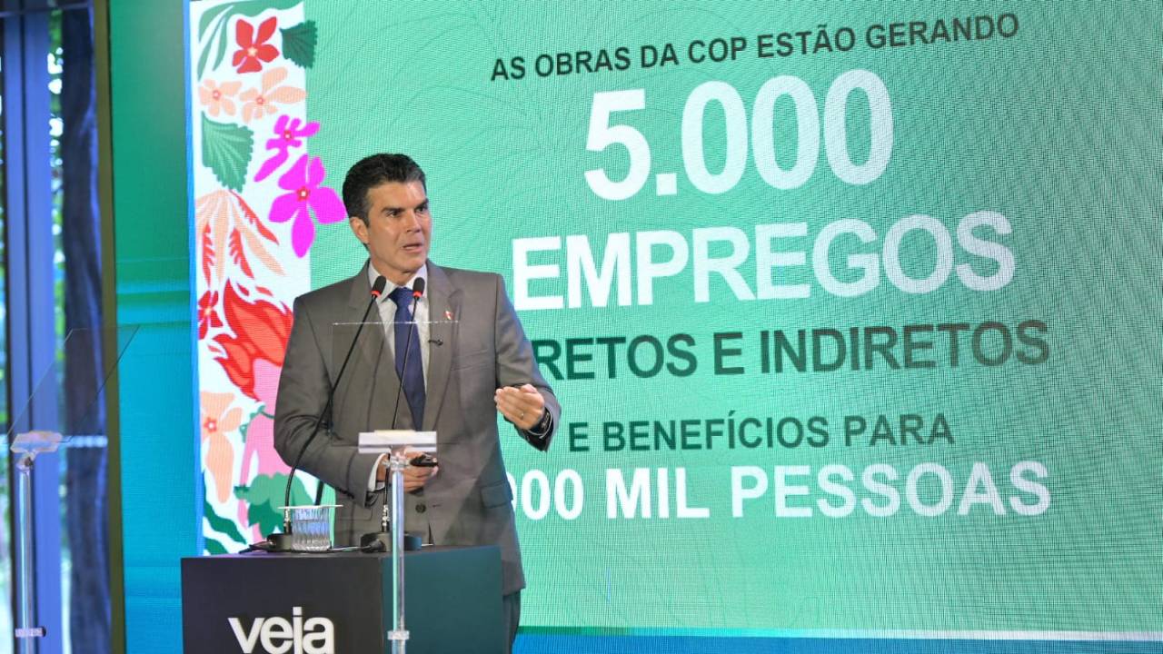 Helder Barbalho, governador do Pará, participa de fórum de VEJA sobre a COP30