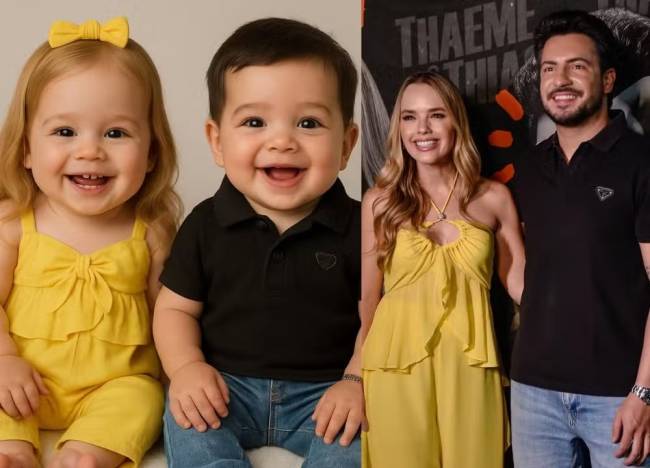 Thaeme e Thiago trend bebê A dupla Thaeme e Thiago: versões mirins mobilizam as redes sociais, e adesão de famosos dá mais força à brincadeira