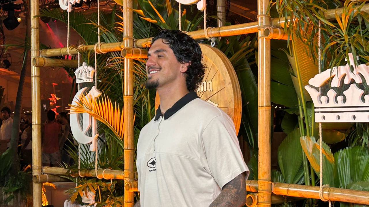 Gabriel Medina na área VIP do show de Lady Gaga em Copacabana