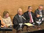 O ex-presidente da República, José Sarney, em homenagem na USP nesta quarta-feira, 21