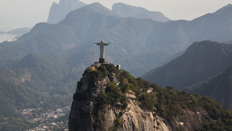 Vista aérea do Cristo Redentor