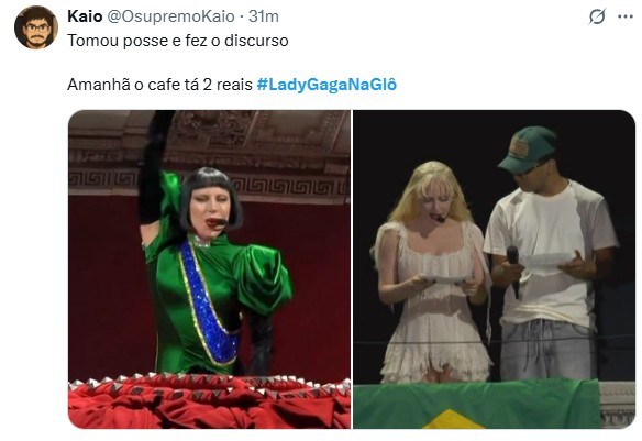 meme-discurso Meme do discurso de Lady Gaga no show em Copacabana