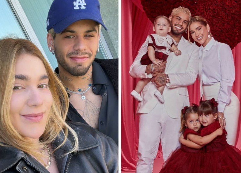 Virginia e Zé Felipe com os filhos