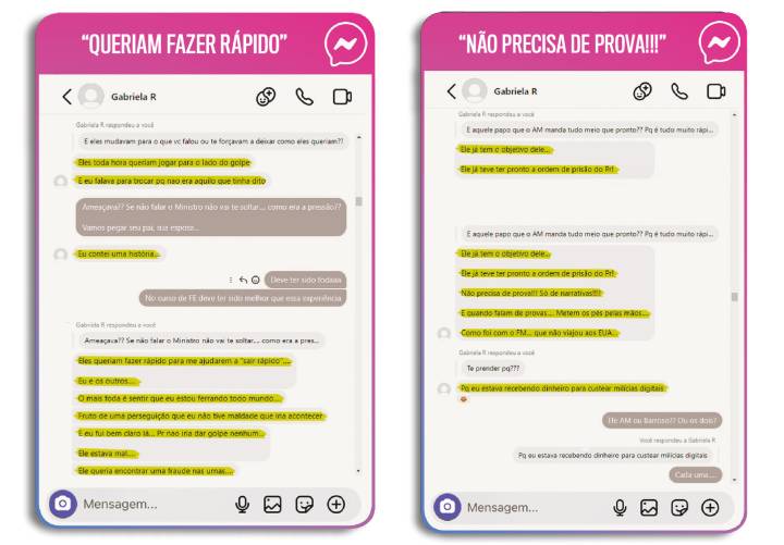 Conversas-2 PERSEGUIÇÃO - O ex-ajudante de ordens diz que se sentiu pressionado e que os investigadores teriam um objetivo preestabelecido, que era prender o ex-presidente