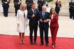Brigitte e Emmanuel Macron, e Lula e Janja: encontros diplomáticos