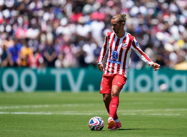 Antoine Griezmann second striker of Atletico de Madrid and France during the FIFA Club World Cup 2025 group B match between Paris Saint-Germain FC and Club Atletico de Madrid at Rose Bowl Stadium on June 15, 2025 in Pasadena, California. (Photo by Jose Breton/Pics Action/NurPhoto via Getty Images)