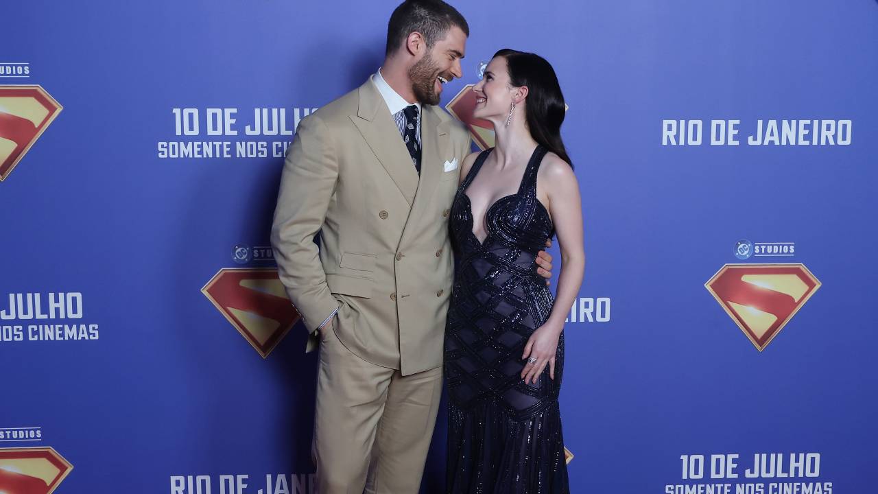 David Corenswet e Rachel Brosnahan na pré-estreia de 'Superman' no Rio de Janeiro