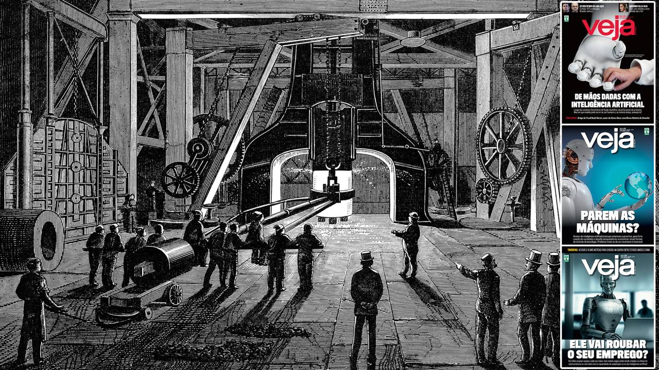 ZELO - Revolução Industrial: susto similar ao dos avanços da inteligência artificial, anotados por VEJA