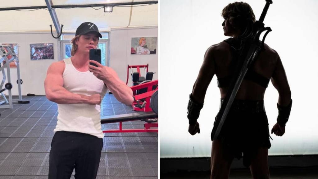 A rápida transformação de Nicholas Galitzine para viver He-Man