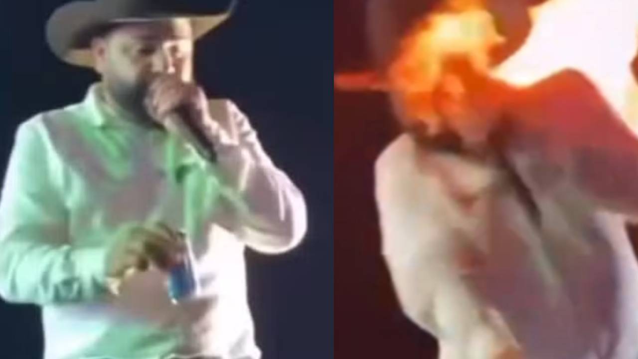 O cantor sertanejo Léo, que ficou ferido após sofrer queimaduras no palco