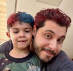 Murilo Huff e o filho Léo