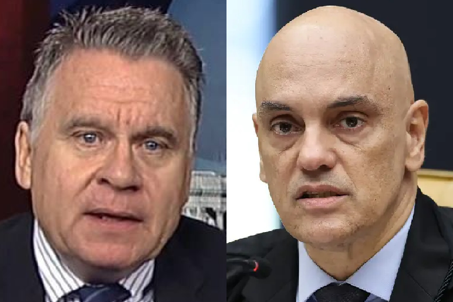 O deputado americano Chris Smith (Republicano-Nova Jersey); e o ministro Alexandre de Moraes, do Supremo Tribunal Federal