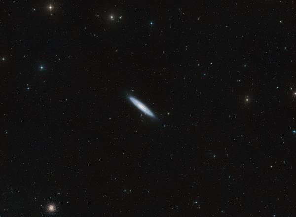 This image is a colour composite made from exposures from the Digitized Sky Survey 2 (DSS2). The field of view is approximatelly 3.7 x 3.6 degrees.