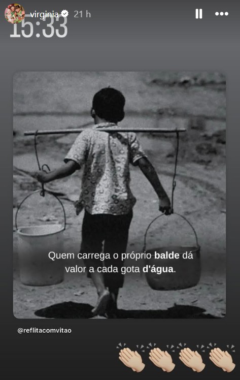 Post de Virginia Fonseca após pedido de divórcio