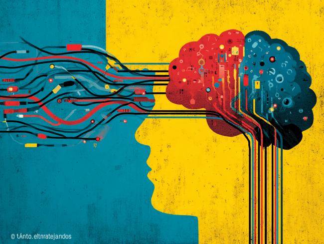 Inteligência artificial cérebro plugado tecnologia Inteligência artificial cérebro plugado tecnologia