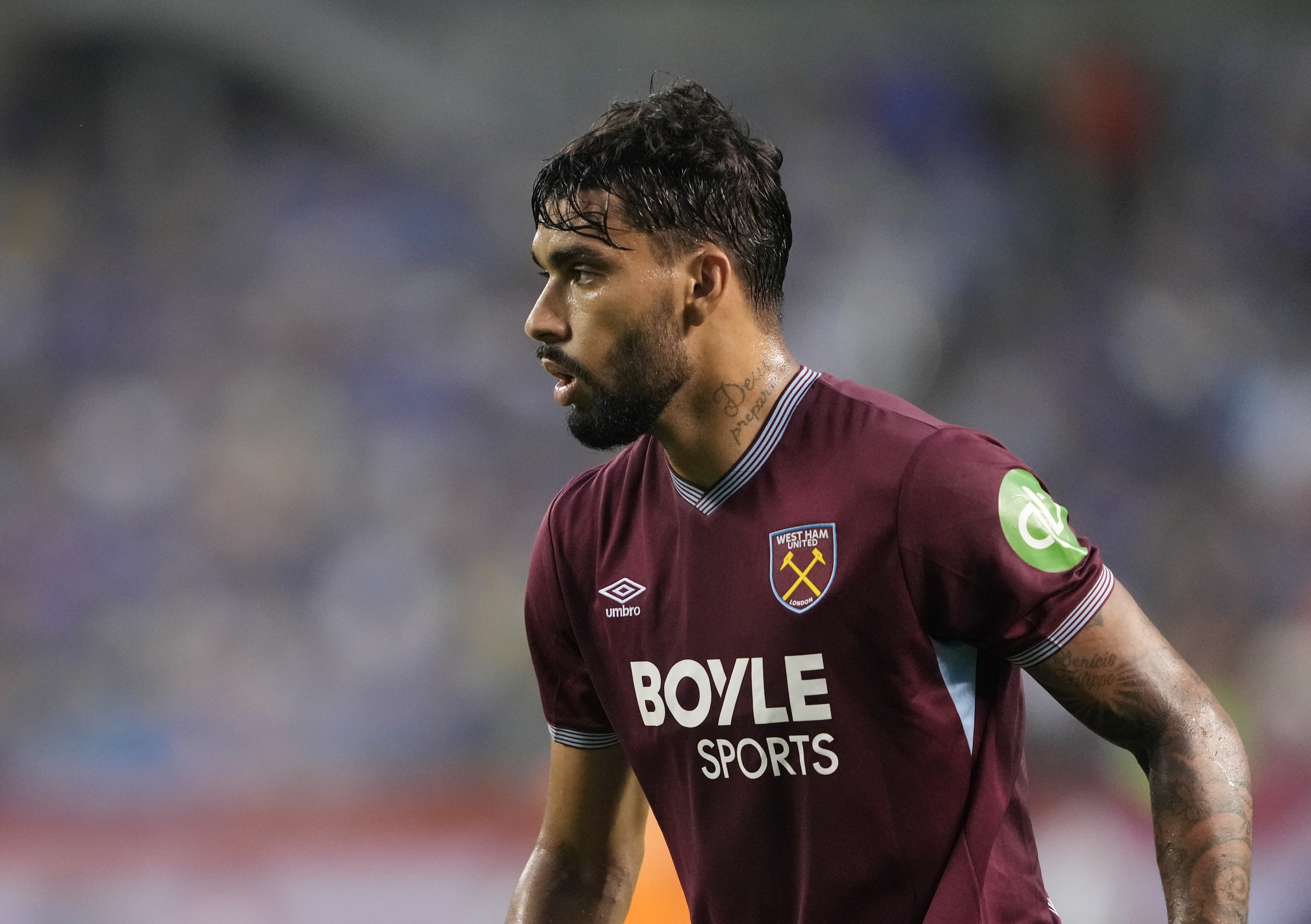 CHICAGO, ILLINOIS - JULY 30: Lucas Paqueta of West Ham United reacts during the Premier League Summer Series match between West Ham United FC and Everton FC at Soldier Field on July 30, 2025 in Chicago, Illinois. (Photo by Patrick McDermott/Getty Images)