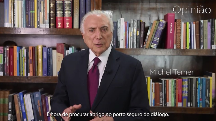 Temer sugere missão de Alcolumbre e Motta aos Estados Unidos