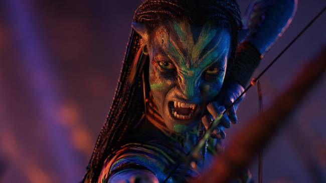 Zoe Saldaña em 'Avatar: Fogo e Cinzas'