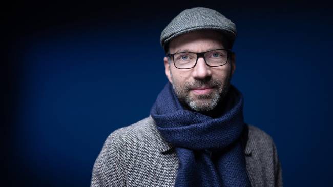 US video game designer, filmmaker and former video game programmer Jordan Mechner, poses during a photo session, in Paris on December 14, 2023. (Photo by JOEL SAGET / AFP)