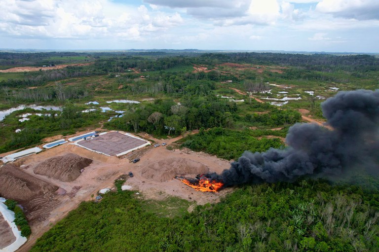 PF fecha cinco garimpos ilegais de ouro no Pará