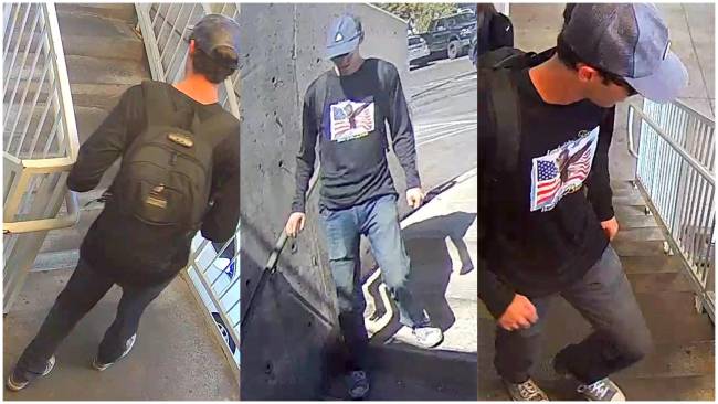 Imagens divulgadas pelo FBI mostram o principal suspeito do crime, supostamente Robinson