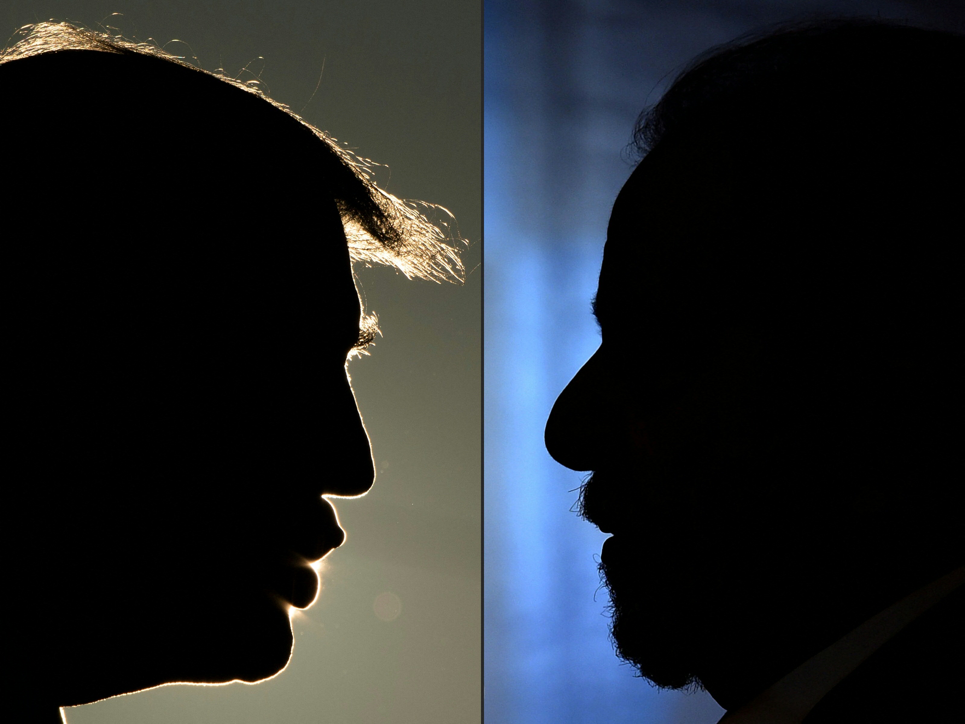 (COMBO) This combination of pictures created on October 06, 2025 shows US President Donald Trump speaks during a Make America Great Again rally at La Crosse Fairgrounds Speedway on October 27, 2020, in West Salem, Wisconsin, and Brazilian President Luiz Inacio Lula da Silva is silhouetted against the background as he speaks during a press conference in Brasilia on October 8, 2021. Brazil's President Luiz Inacio Lula da Silva on October 6, 2025, urged US President Donald Trump to remove punitive tariffs on Brazil in the first official talks between the two leaders after months of diplomatic animosity. (Photo by Brendan Smialowski and EVARISTO SA / AFP)