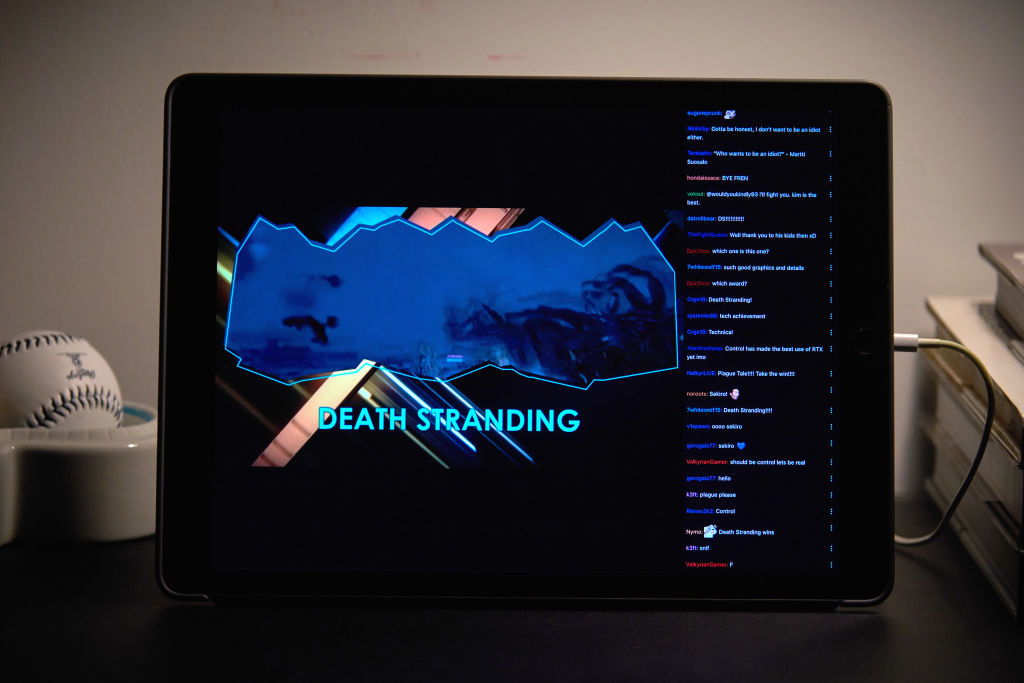 LONDON, ENGLAND - APRIL 02: In this photo illustration, Technical Achievement award goes to Death Stranding during the BAFTA Games Awards 2020 online stream on April 02, 2020 in London, England. BAFTA took the decision to cancel its annual live Games Awards event back in March, due to the Coronavirus pandemic. The pre-recorded show will go out on YouTube, Twitter, Facebook and Twitch. (Photo Illustration by Gareth Cattermole/Getty Images)