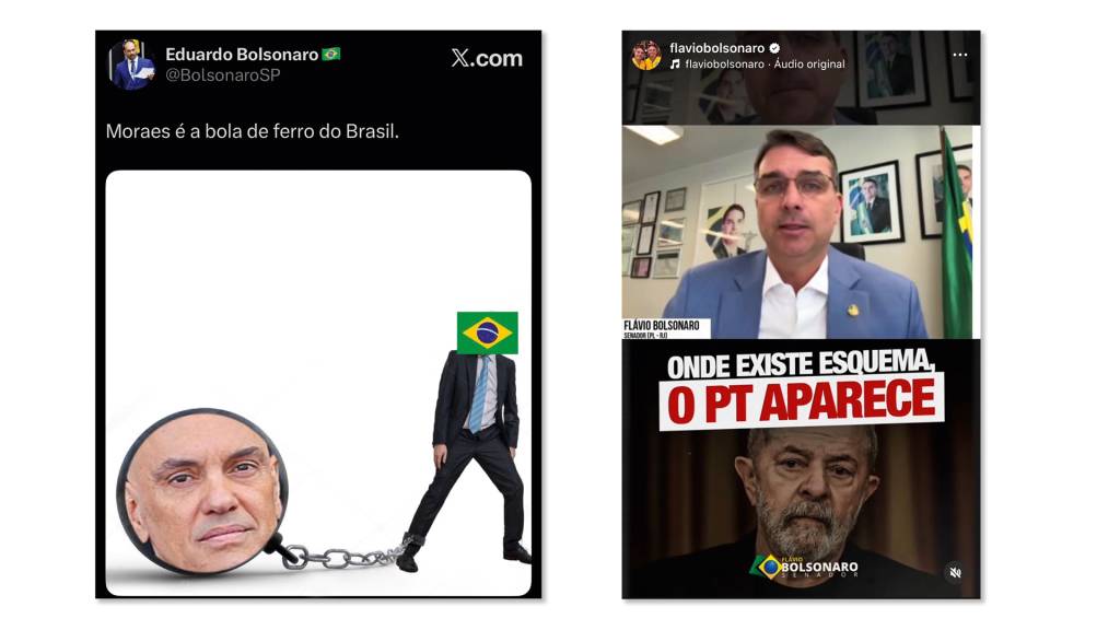 TELA—EDUARDO-BOLSONARO-1.jpeg “GABINETE DO ÓDIO” - Posts oposicionistas: defesa da anistia e ataques ao presidente e ao Supremo Tribunal Federal