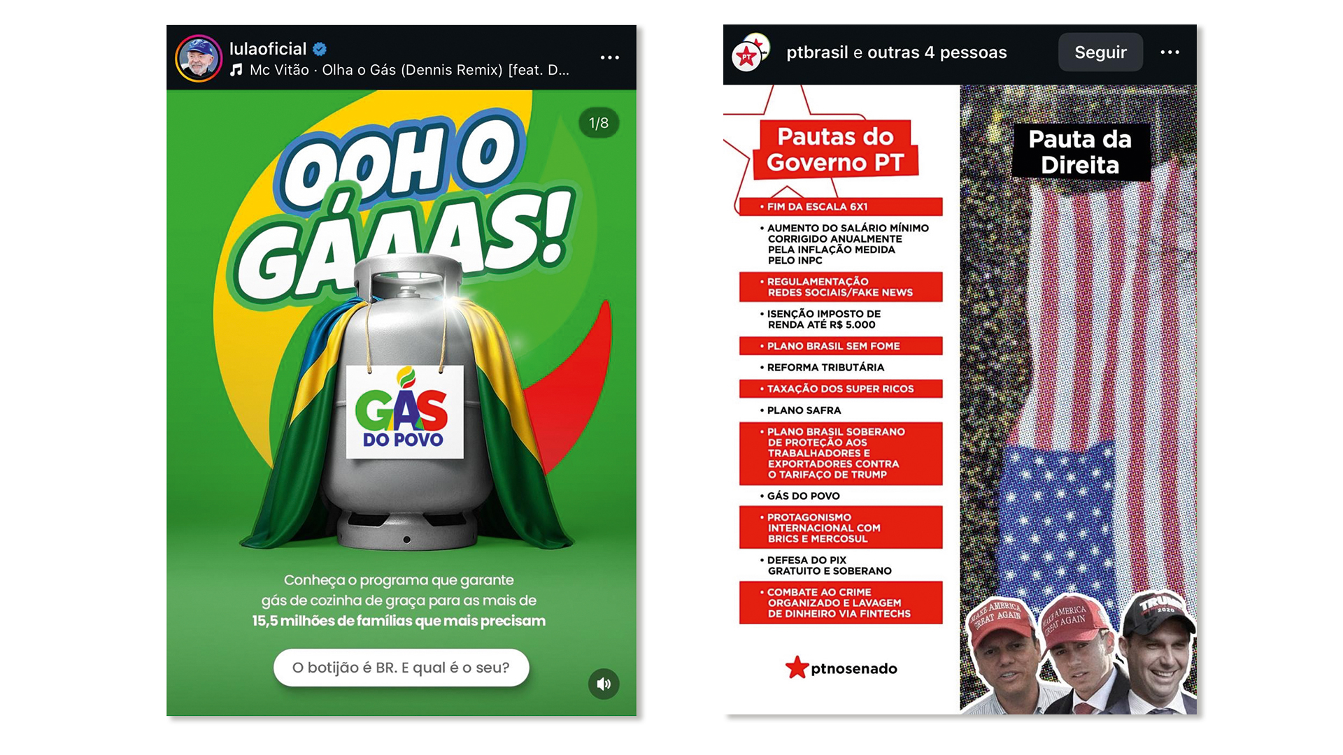 &ldquo;GABINETE DO AMOR&rdquo; -&ensp;Posts governistas: propaganda oficial e petardos contra a fam&iacute;lia Bolsonaro