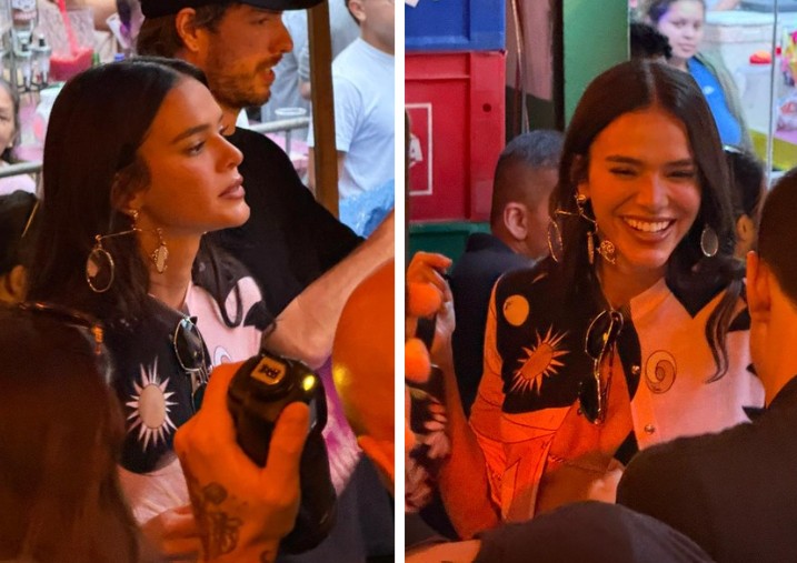 O pedido de Bruna Marquezine ao surgir em roda de samba no Rio