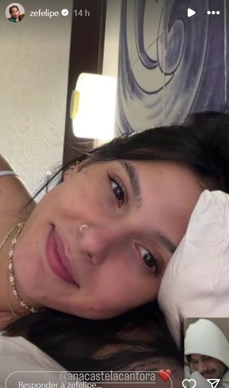 Post de Zé Felipe com Ana Castela